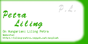 petra liling business card